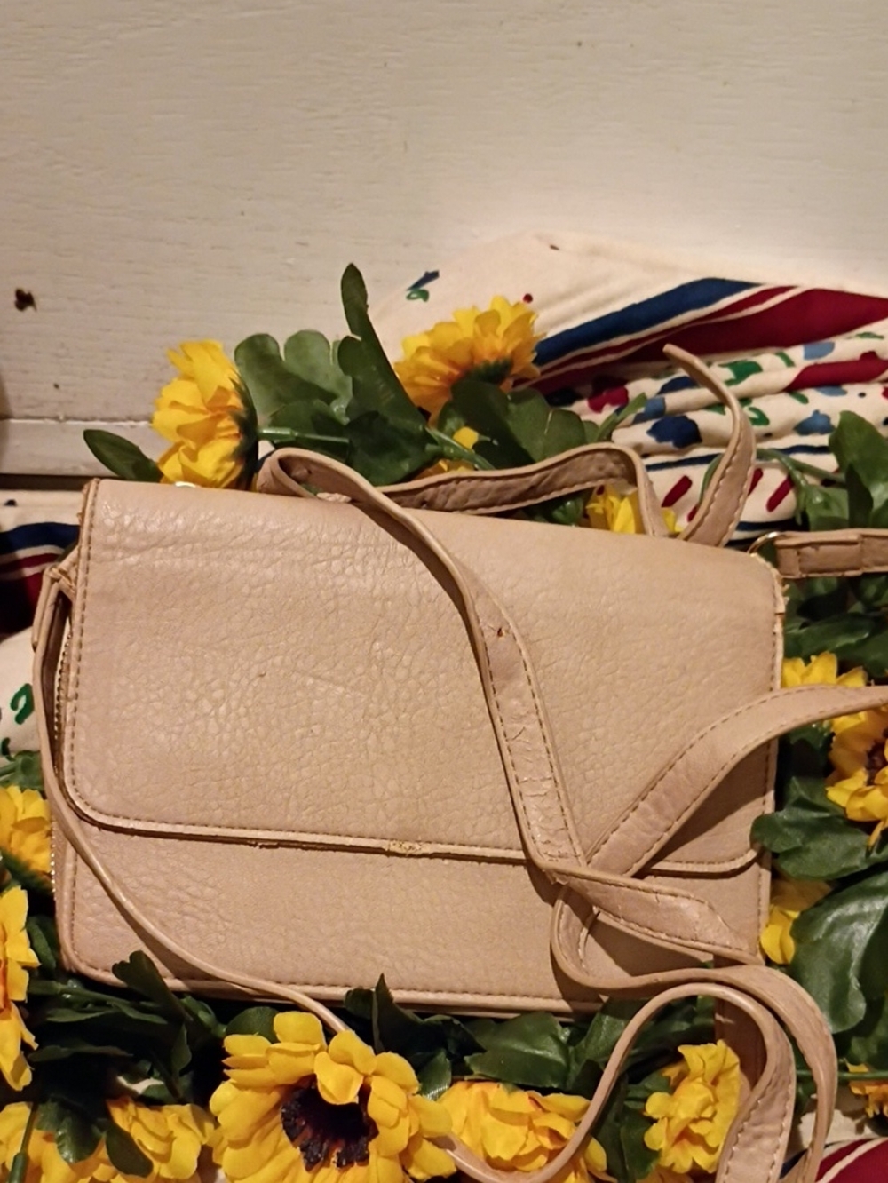 Beige Crossbody Shoulder Bag - Timeless Everyday Style
